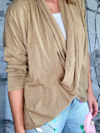 HELGA MAY_OVERLAY TOP LINEN TWINKLE GOLD _ OVERLAY TOP LINEN TWINKLE GOLD _ Ebony Boutique NZ
