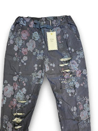 HELGA MAY_RIPPED JOGGER PANTS HIGH TEA NAVY _ RIPPED JOGGER PANTS HIGH TEA NAVY _ Ebony Boutique NZ