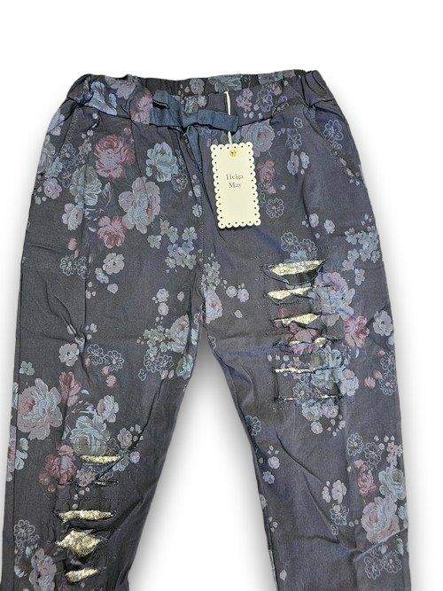 HELGA MAY_RIPPED JOGGER PANTS HIGH TEA NAVY _ RIPPED JOGGER PANTS HIGH TEA NAVY _ Ebony Boutique NZ