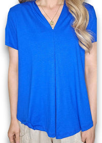 HELGA MAY_SAMBA VISCOSE TEE COBALT _ SAMBA VISCOSE TEE COBALT _ Ebony Boutique NZ