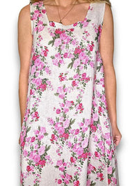 HELGA MAY_TANK DRESS LINEN FAR AWAY ROSE BEIGE _ TANK DRESS LINEN FAR AWAY ROSE BEIGE _ Ebony Boutique NZ