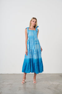 HOLMES AND FALLON_DIP DYE DRESS TIE STRAPS ELECTRIC BLUE _ DIP DYE DRESS TIE STRAPS ELECTRIC BLUE _ Ebony Boutique NZ