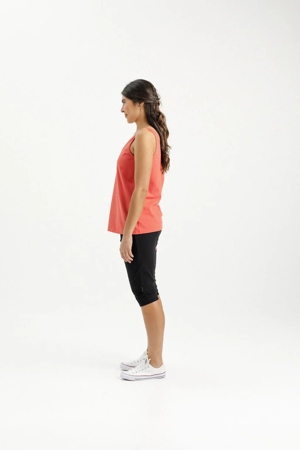 HOME LEE_3/4 APARTMENT PANTS BLACK WITH BERRY X _ 3/4 APARTMENT PANTS BLACK WITH BERRY X _ Ebony Boutique NZ