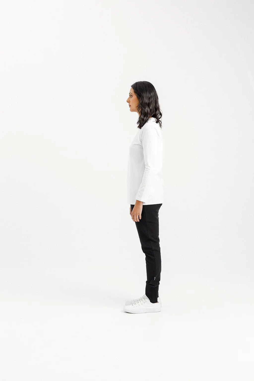 HOME-LEE_APARTMENT PANTS BLACK WITH INDIGO BLUE STRIPE _ APARTMENT PANTS BLACK WITH INDIGO BLUE STRIPE _ Ebony Boutique NZ