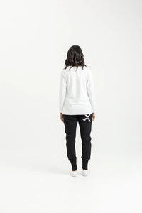 HOME-LEE_APARTMENT PANTS BLACK WITH INDIGO BLUE STRIPE _ APARTMENT PANTS BLACK WITH INDIGO BLUE STRIPE _ Ebony Boutique NZ