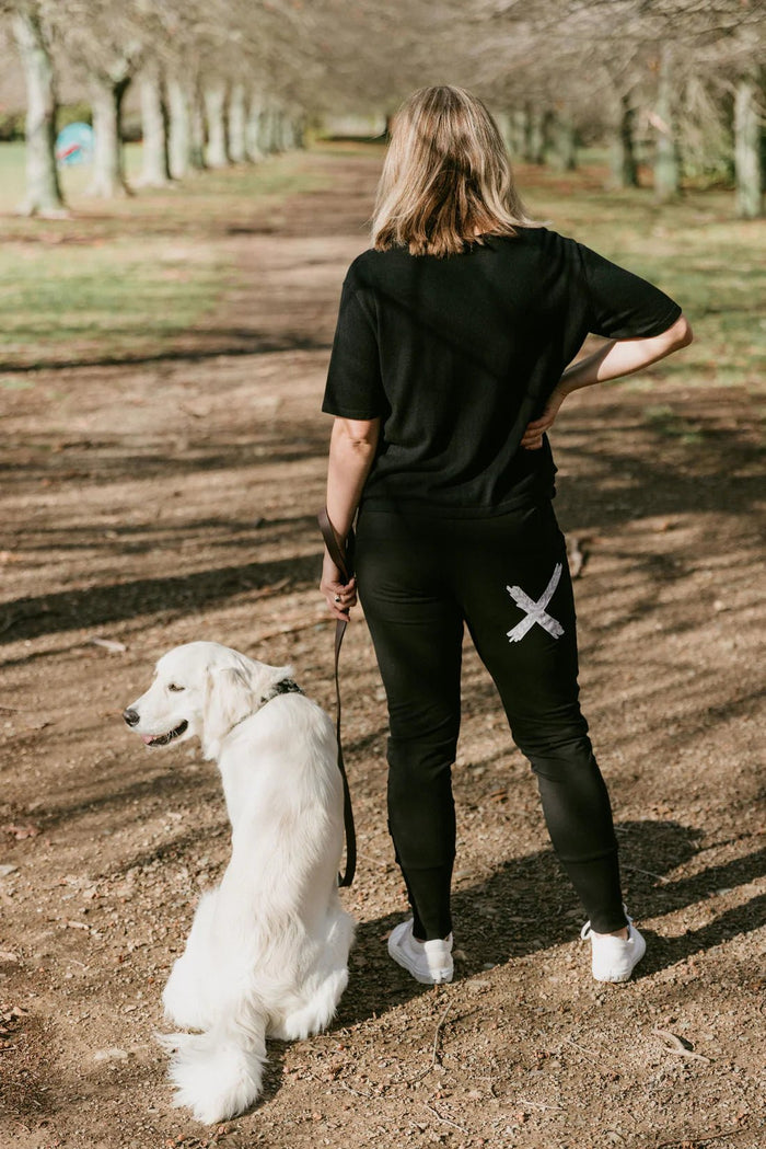 HOME - LEE_APARTMENT PANTS WINTER WEIGHT BLACK WITH LILAC DAMASK X _ APARTMENT PANTS WINTER WEIGHT BLACK WITH LILAC DAMASK X _ Ebony Boutique NZ