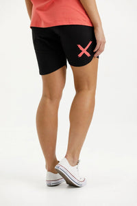 HOME LEE_APARTMENT SHORTS BLACK WITH BERRY X _ APARTMENT SHORTS BLACK WITH BERRY X _ Ebony Boutique NZ