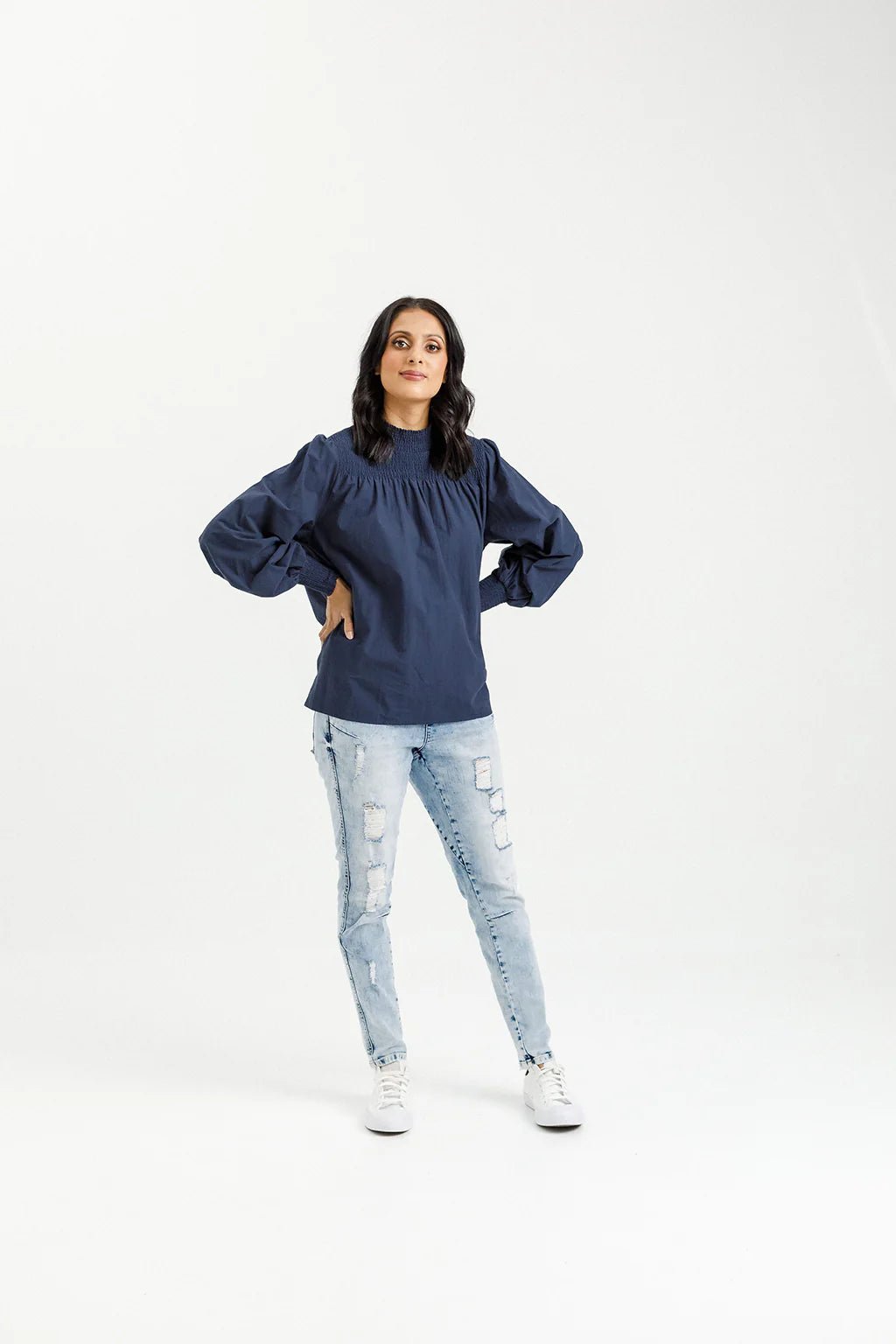 HOME-LEE_CHARLOTTE TOP INDIGO BLUE _ CHARLOTTE TOP INDIGO BLUE _ Ebony Boutique NZ