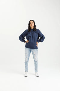 HOME-LEE_CHARLOTTE TOP INDIGO BLUE _ CHARLOTTE TOP INDIGO BLUE _ Ebony Boutique NZ