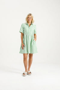 HOME - LEE_CLEO MINI DRESS APPLE STRIPE _ CLEO MINI DRESS APPLE STRIPE _ Ebony Boutique NZ