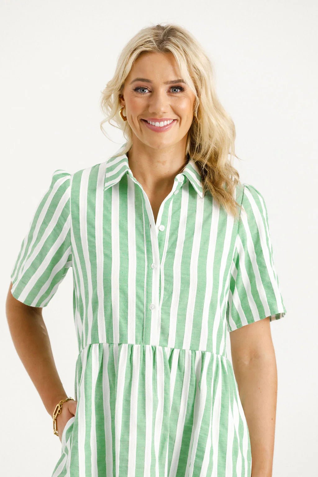 HOME - LEE_CLEO MINI DRESS APPLE STRIPE _ CLEO MINI DRESS APPLE STRIPE _ Ebony Boutique NZ