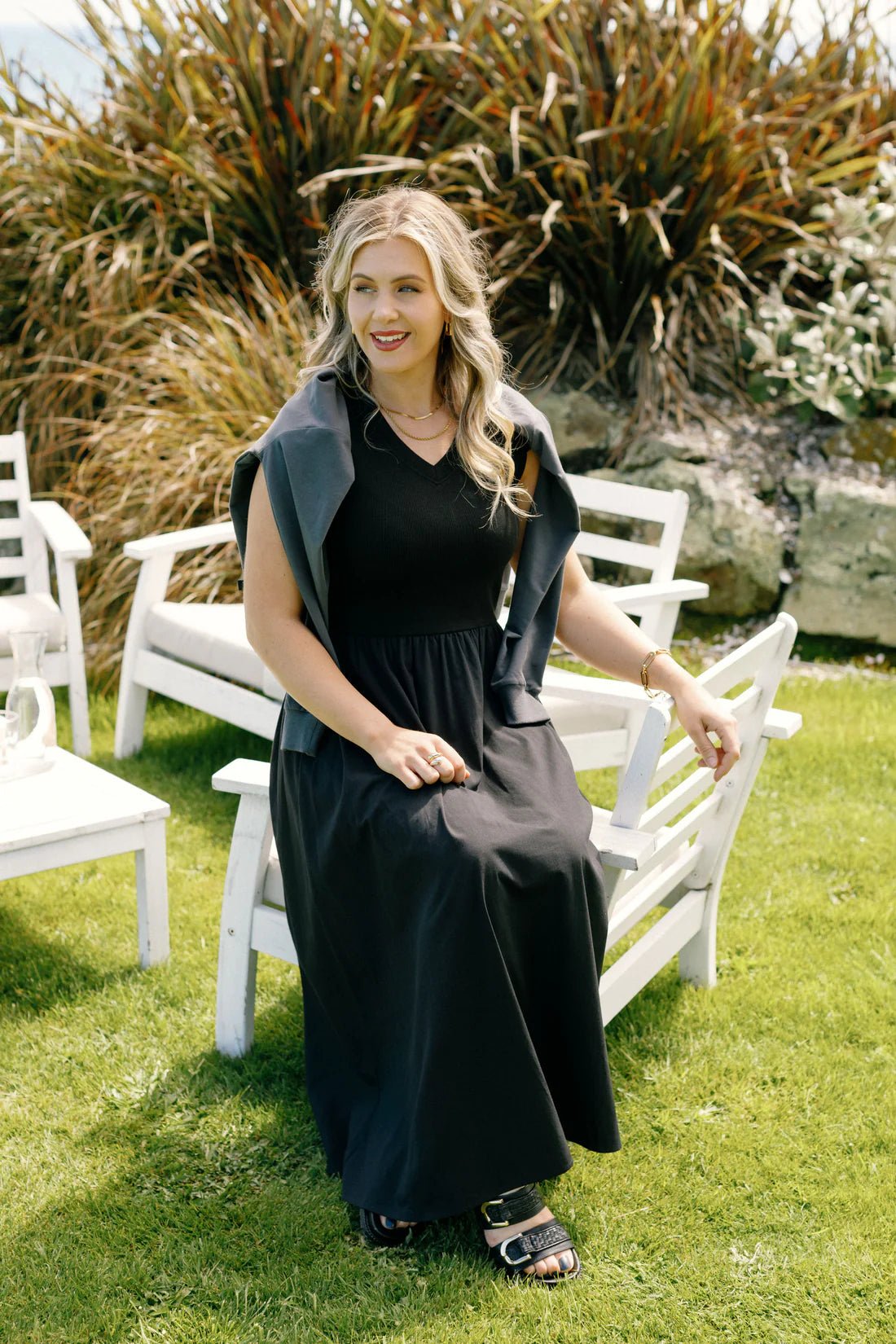 HOME LEE_GIANNA DRESS BLACK _ GIANNA DRESS BLACK _ Ebony Boutique NZ