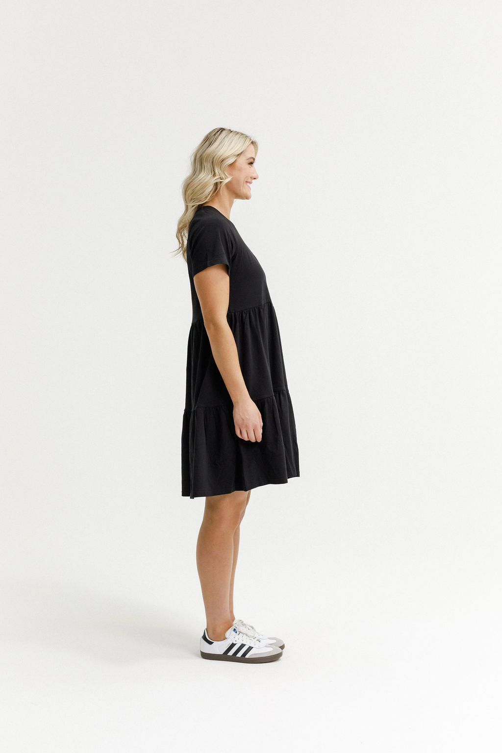 HOME - LEE_KYLIE DRESS BLACK WITH X OUTLINE EMBROIDERY _ KYLIE DRESS BLACK WITH X OUTLINE EMBROIDERY _ Ebony Boutique NZ