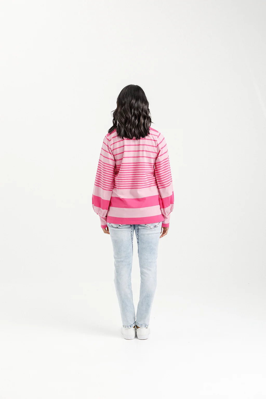 HOME LEE_LAYLAH CREW IRREGULAR PINK STRIPE _ LAYLAH CREW IRREGULAR PINK STRIPE _ Ebony Boutique NZ