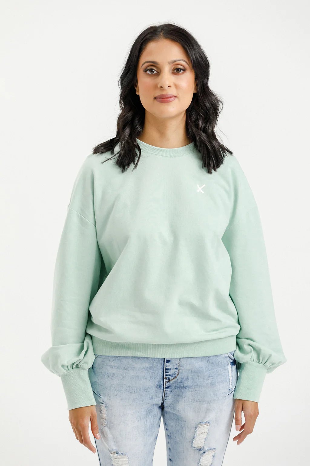 HOME-LEE_LAYLAH CREW SEAFOAM WITH MINI X _ LAYLAH CREW SEAFOAM WITH MINI X _ Ebony Boutique NZ