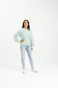 HOME-LEE_LAYLAH CREW SEAFOAM WITH MINI X _ LAYLAH CREW SEAFOAM WITH MINI X _ Ebony Boutique NZ