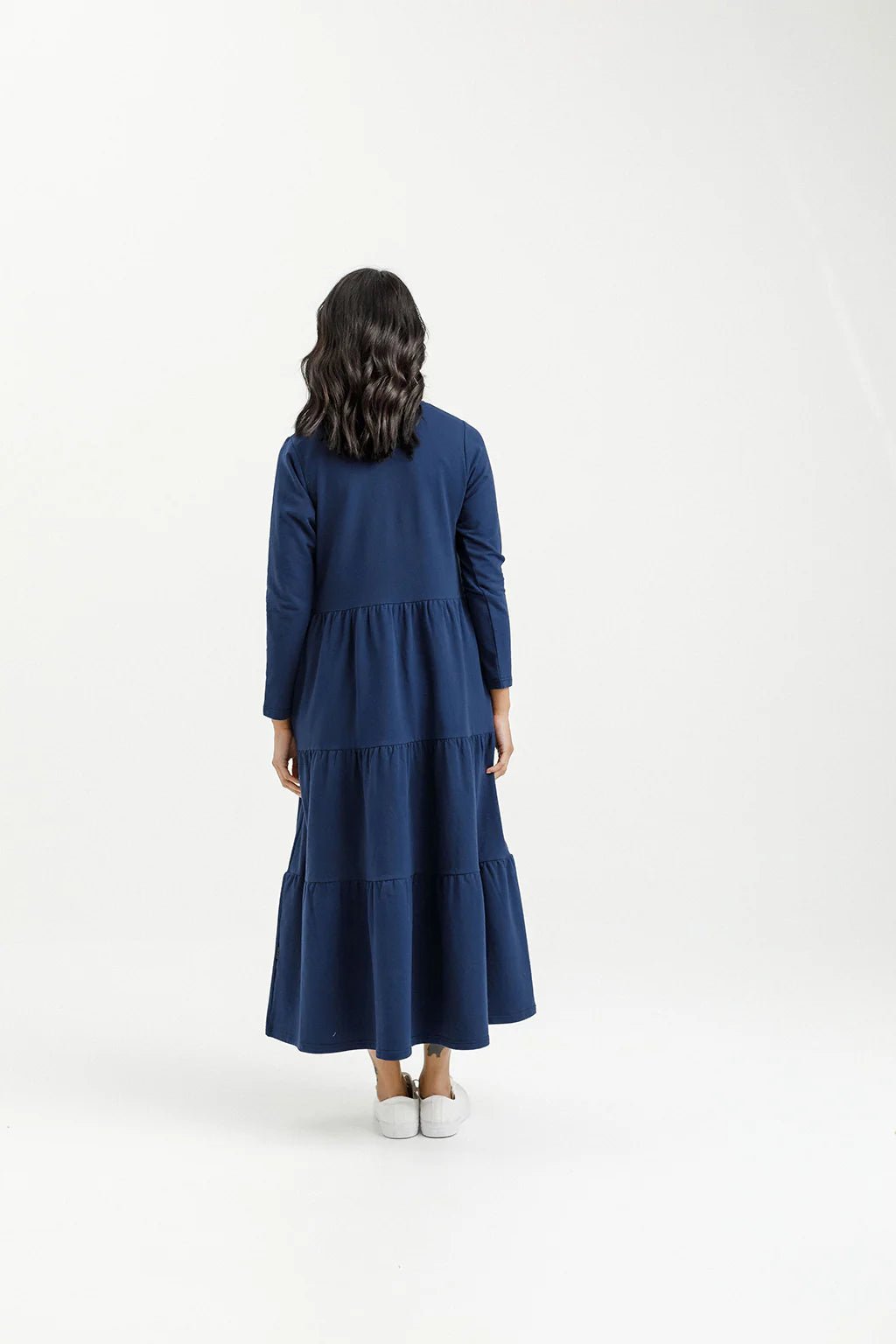 HOME-LEE_LONG SLEEVE KENDALL DRESS INDIGO BLUE _ LONG SLEEVE KENDALL DRESS INDIGO BLUE _ Ebony Boutique NZ