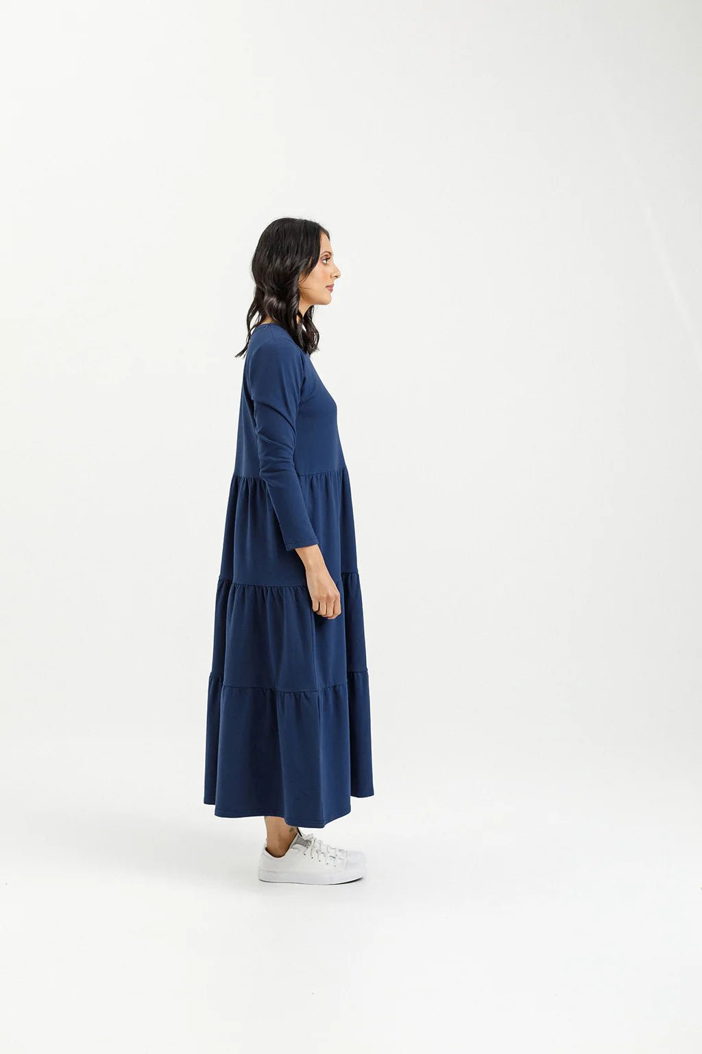 HOME-LEE_LONG SLEEVE KENDALL DRESS INDIGO BLUE _ LONG SLEEVE KENDALL DRESS INDIGO BLUE _ Ebony Boutique NZ