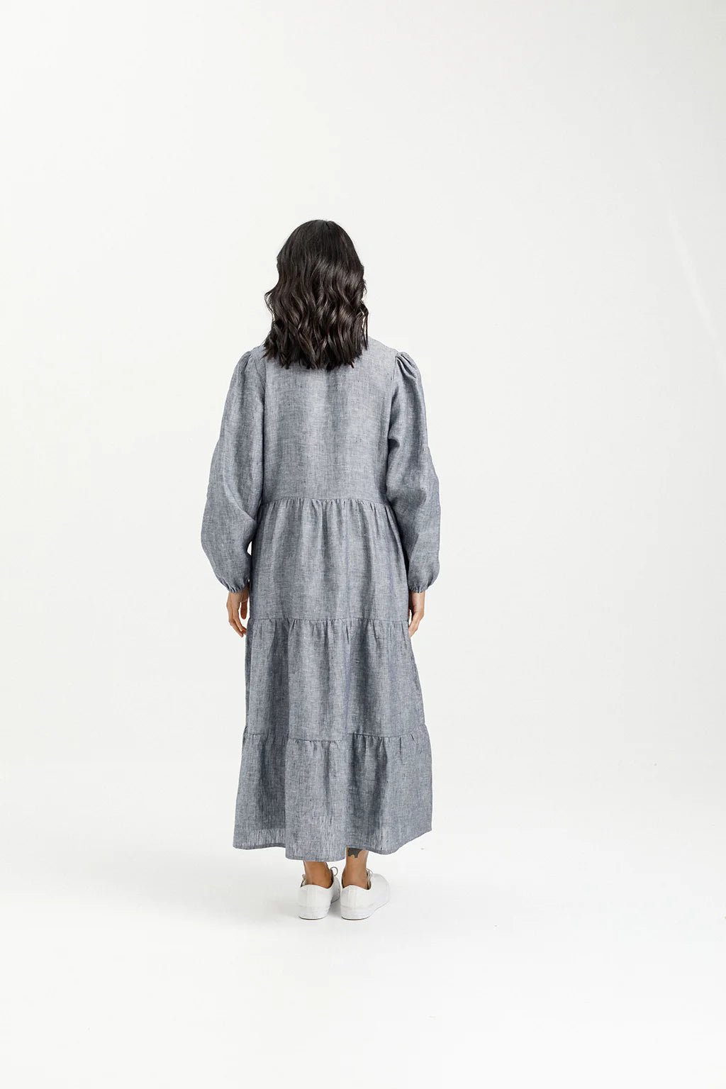 HOME LEE_LONG SLEEVE KHLOE DRESS GREY _ LONG SLEEVE KHLOE DRESS GREY _ Ebony Boutique NZ