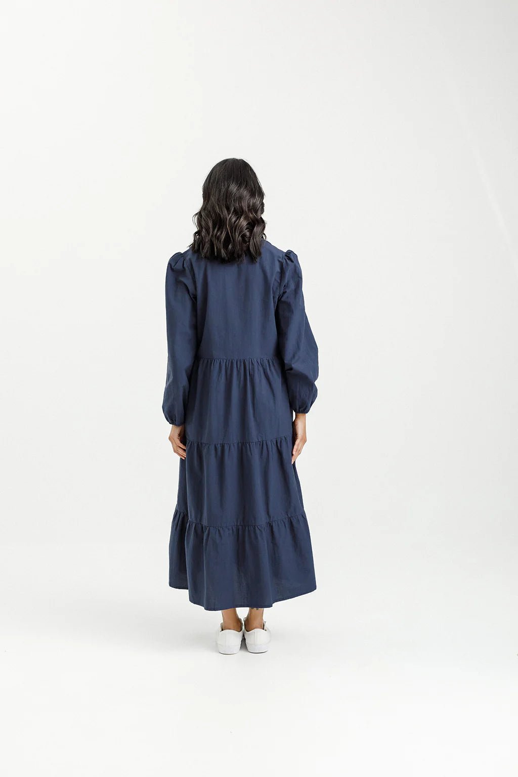 HOME-LEE_LONG SLEEVE KHLOE DRESS INDIGO BLUE _ LONG SLEEVE KHLOE DRESS INDIGO BLUE _ Ebony Boutique NZ