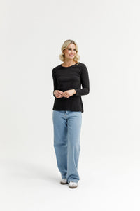 HOME LEE_TAYLOR TEE LONG SLEEVE _ TAYLOR TEE LONG SLEEVE _ Ebony Boutique NZ