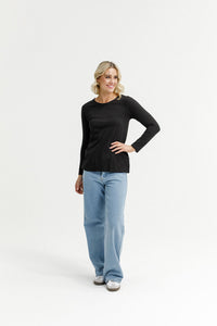 HOME LEE_TAYLOR TEE LONG SLEEVE _ TAYLOR TEE LONG SLEEVE _ Ebony Boutique NZ