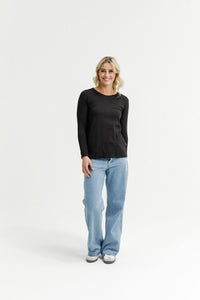 HOME LEE_TAYLOR TEE LONG SLEEVE _ TAYLOR TEE LONG SLEEVE _ Ebony Boutique NZ