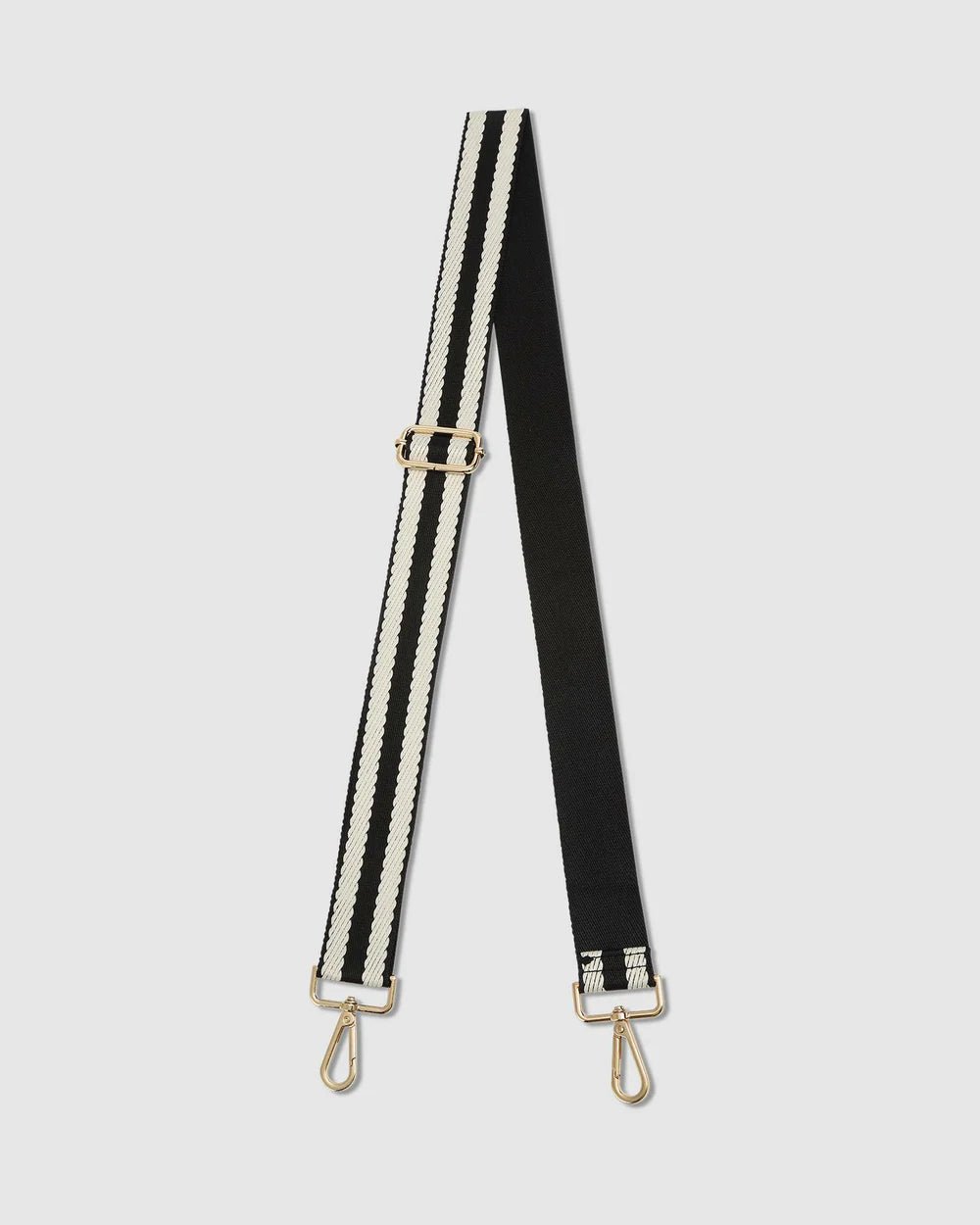 LOUENHIDE_ALEXIS STRIPE WEEKENDER TRAVEL BAG BLACK _ ALEXIS STRIPE WEEKENDER TRAVEL BAG BLACK _ Ebony Boutique NZ