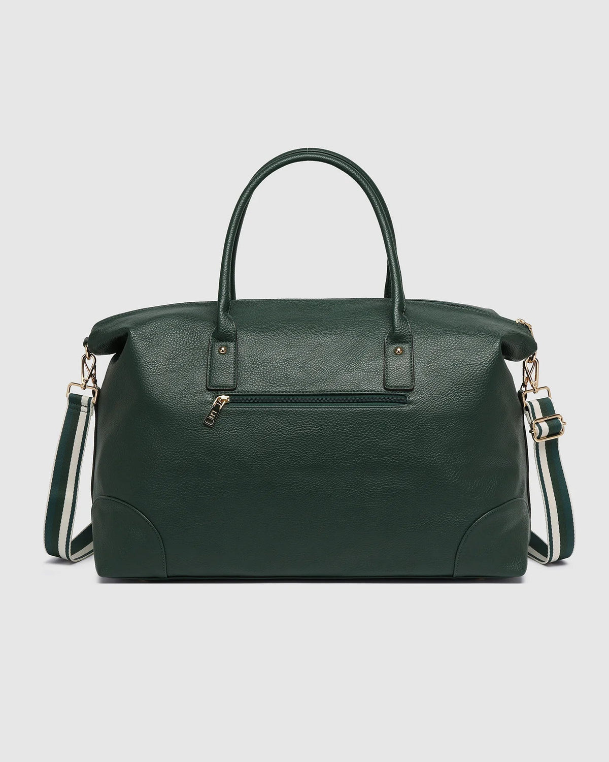 LOUENHIDE_ALEXIS STRIPE WEEKENDER TRAVEL BAG FOREST GREEN _ ALEXIS STRIPE WEEKENDER TRAVEL BAG FOREST GREEN _ Ebony Boutique NZ