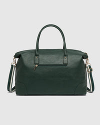 LOUENHIDE_ALEXIS STRIPE WEEKENDER TRAVEL BAG FOREST GREEN _ ALEXIS STRIPE WEEKENDER TRAVEL BAG FOREST GREEN _ Ebony Boutique NZ