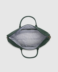 LOUENHIDE_ALEXIS STRIPE WEEKENDER TRAVEL BAG FOREST GREEN _ ALEXIS STRIPE WEEKENDER TRAVEL BAG FOREST GREEN _ Ebony Boutique NZ