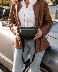 LOUENHIDE_AUSTIN SLING BAG BLACK _ AUSTIN SLING BAG BLACK _ Ebony Boutique NZ