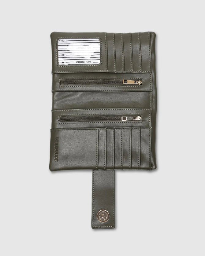 LOUENHIDE_BAILEY WALLET KHAKI _ BAILEY WALLET KHAKI _ Ebony Boutique NZ