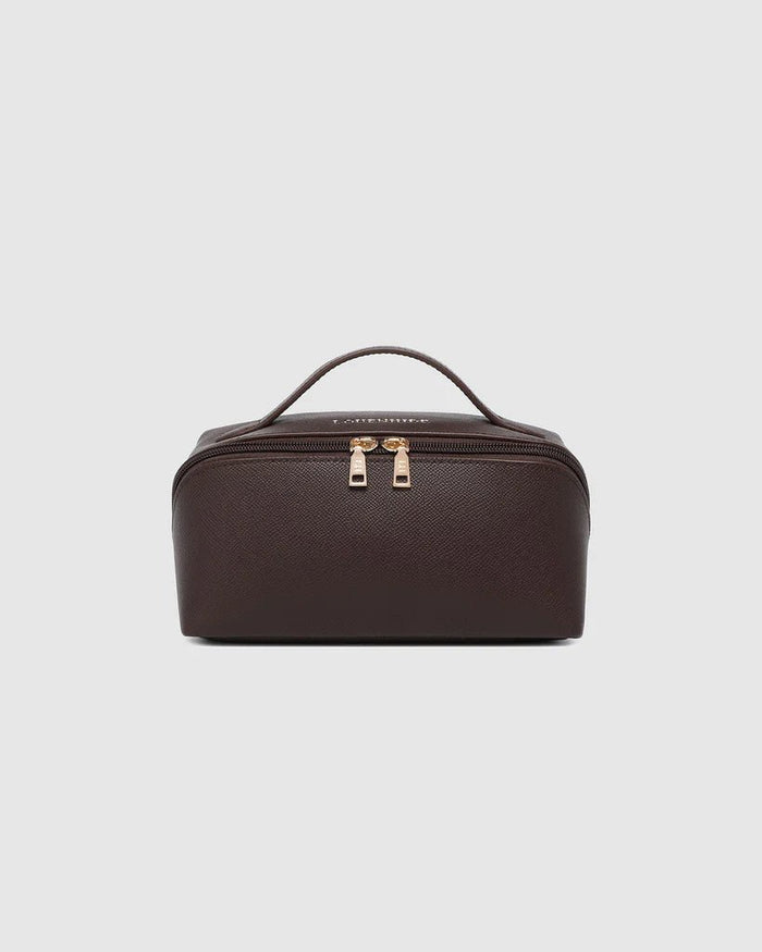 LOUENHIDE_ELLIS MAKEUP BAG CHOCOLATE _ ELLIS MAKEUP BAG CHOCOLATE _ Ebony Boutique NZ