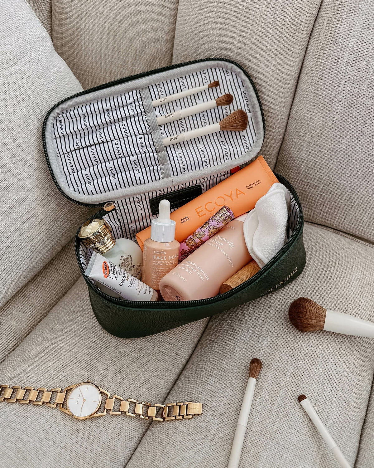LOUENHIDE_FIFI COSMETIC CASE FOREST GREEN _ FIFI COSMETIC CASE FOREST GREEN _ Ebony Boutique NZ