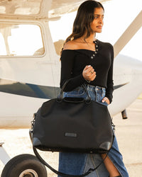 LOUENHIDE_HAMILTON NYLON WEEKENDER BAG BLACK _ HAMILTON NYLON WEEKENDER BAG BLACK _ Ebony Boutique NZ