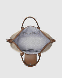 LOUENHIDE_HAMILTON NYLON WEEKENDER BAG COFFEE _ HAMILTON NYLON WEEKENDER BAG COFFEE _ Ebony Boutique NZ