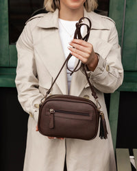 LOUENHIDE_JACINTA GIA CROSSBODY BAG CHOCOLATE _ JACINTA GIA CROSSBODY BAG CHOCOLATE _ Ebony Boutique NZ