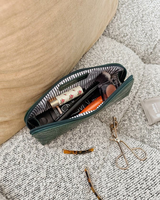 LOUENHIDE_JAYNE MAKEUP BAG FOREST GREEN _ JAYNE MAKEUP BAG FOREST GREEN _ Ebony Boutique NZ