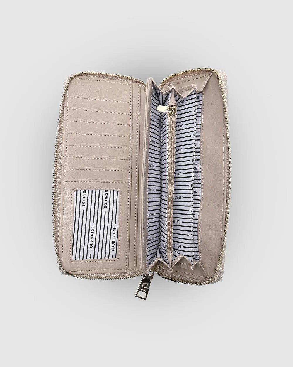LOUENHIDE_JESSICA WALLET CROC PUTTY _ JESSICA WALLET CROC PUTTY _ Ebony Boutique NZ