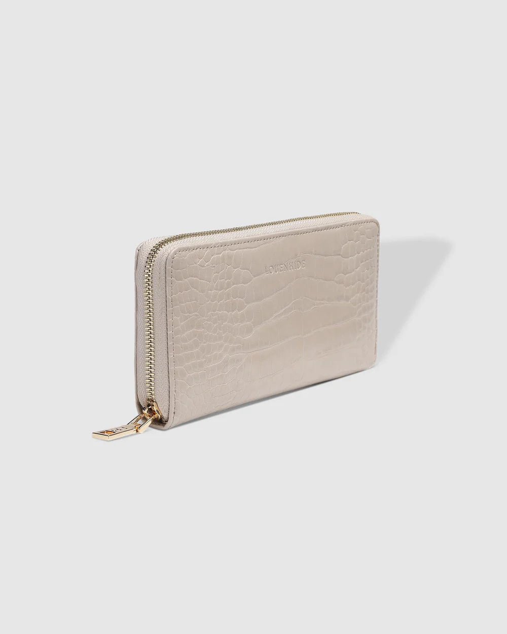 LOUENHIDE_JESSICA WALLET CROC PUTTY _ JESSICA WALLET CROC PUTTY _ Ebony Boutique NZ
