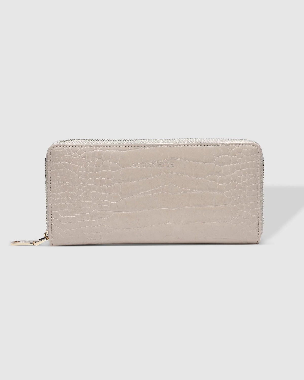 LOUENHIDE_JESSICA WALLET CROC PUTTY _ JESSICA WALLET CROC PUTTY _ Ebony Boutique NZ