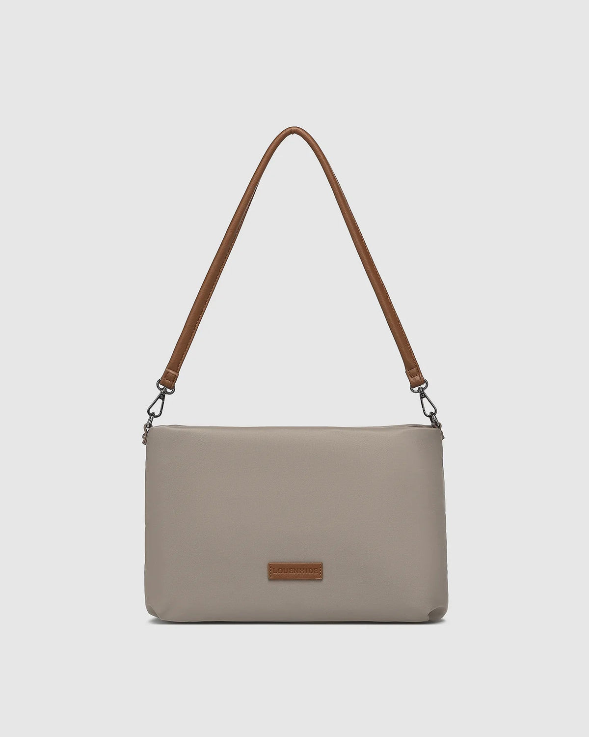 LOUENHIDE_JORDAN NYLON CROSSBODY BAG COFFEE _ JORDAN NYLON CROSSBODY BAG COFFEE _ Ebony Boutique NZ