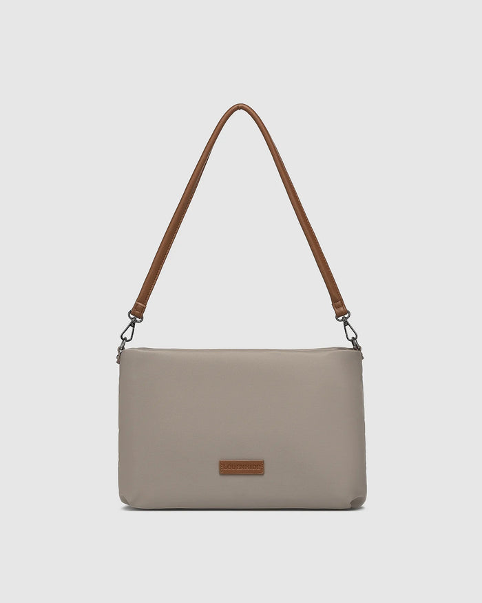 LOUENHIDE_JORDAN NYLON CROSSBODY BAG COFFEE _ JORDAN NYLON CROSSBODY BAG COFFEE _ Ebony Boutique NZ