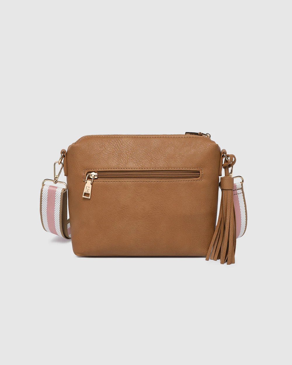 LOUENHIDE_KASEY STRIPE CROSSBODY BAG CAMEL _ KASEY STRIPE CROSSBODY BAG CAMEL _ Ebony Boutique NZ