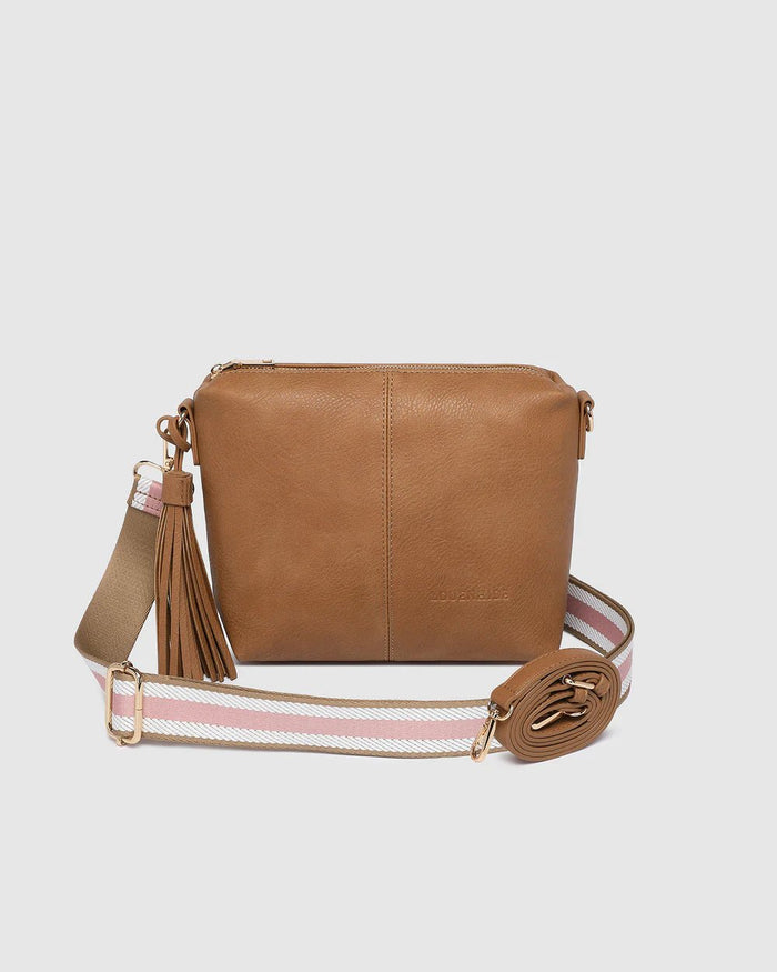 LOUENHIDE_KASEY STRIPE CROSSBODY BAG CAMEL _ KASEY STRIPE CROSSBODY BAG CAMEL _ Ebony Boutique NZ