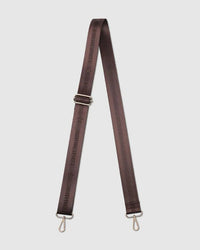 LOUENHIDE_KASEY TEXTURED CROSSBODY BAG WITH LOGO STRAP COCOA _ KASEY TEXTURED CROSSBODY BAG WITH LOGO STRAP COCOA _ Ebony Boutique NZ