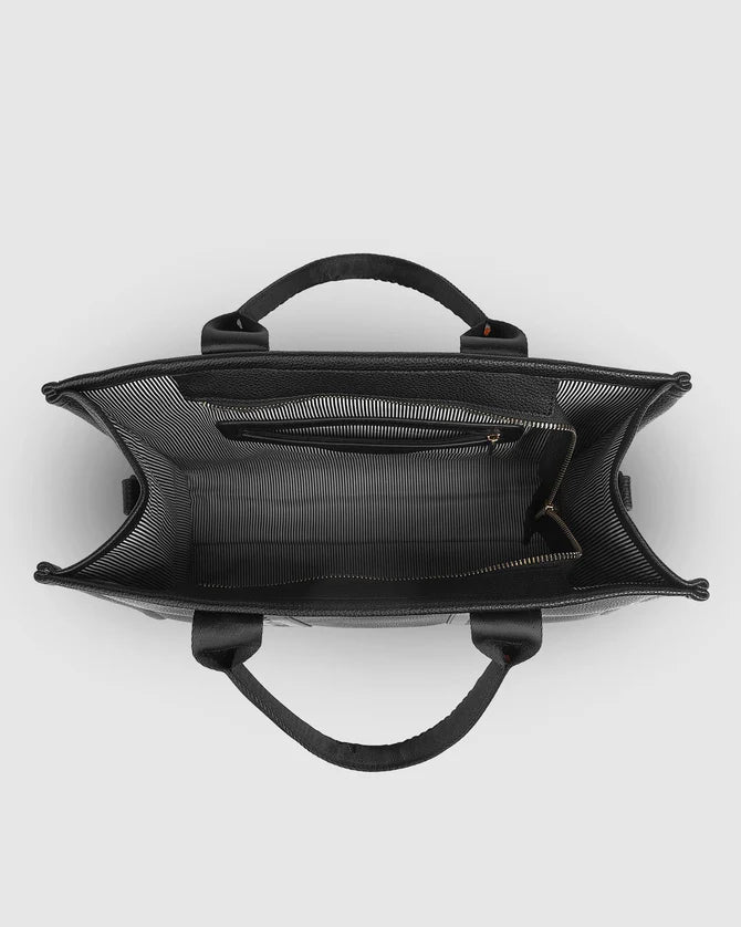 LOUENHIDE_MANHATTAN LOGO TOTE BLACK _ MANHATTAN LOGO TOTE BLACK _ Ebony Boutique NZ