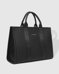 LOUENHIDE_MANHATTAN LOGO TOTE BLACK _ MANHATTAN LOGO TOTE BLACK _ Ebony Boutique NZ