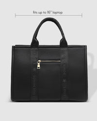 LOUENHIDE_MANHATTAN LOGO TOTE BLACK _ MANHATTAN LOGO TOTE BLACK _ Ebony Boutique NZ